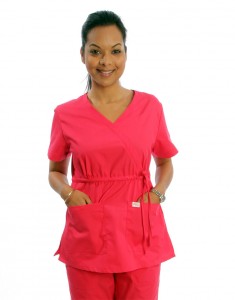 Shown in Melon.
Model is wearing size Small.
Features two deep front pockets.