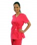 Shown in Melon.
Model is wearing size Small.
Features adjustable tie.